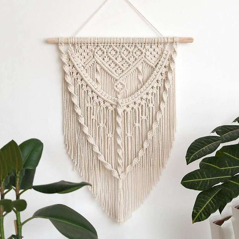 Macrame Wall Hanging Tapestry Wall Decor Boho Chic Handmade Cotton