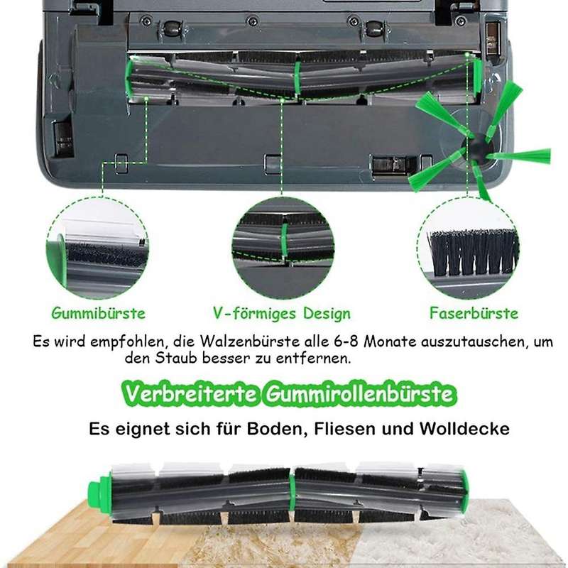 For Vorwerk Kobold Vr20 / Vr30 Side Brush Main Brush Hepa Filter