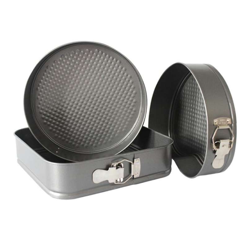 Cake Mold Pan Set 3pcs Cake Removable Square Round Heart Shape Tools