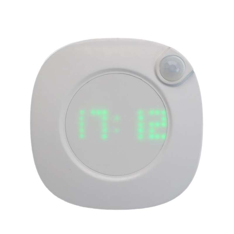 Home Living Room Decor Sensor Led Wall Clock Digital Time Night Light
