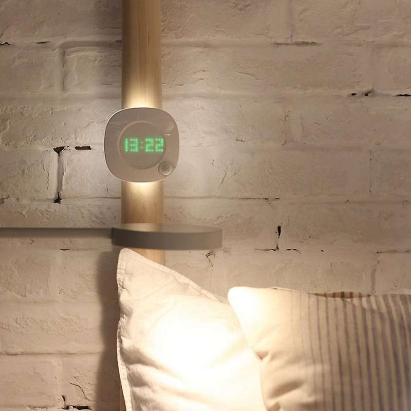 Home Living Room Decor Sensor Led Wall Clock Digital Time Night Light