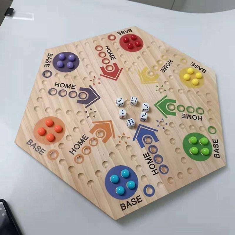 Game Board Double Sided Painted with 6 Colors for Adults Kids Family