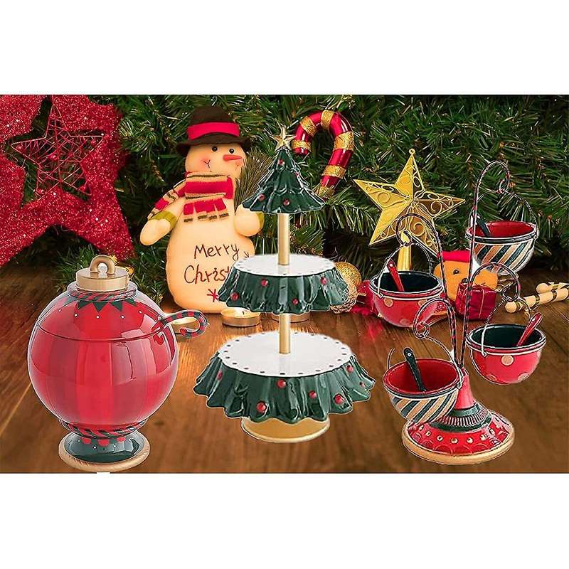 Christmas Snack Bowl Rack Candy Bowl Rack Resin Cupcake Rack C