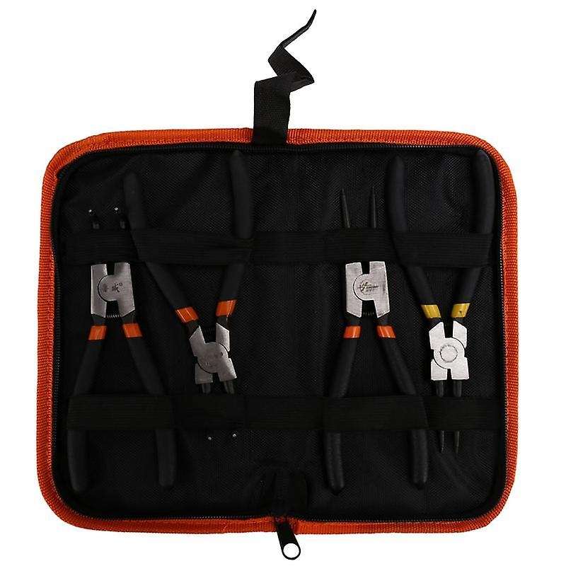 Luwei 4pcs 7 Inch Circlip Internal External Straight Curved Pliers