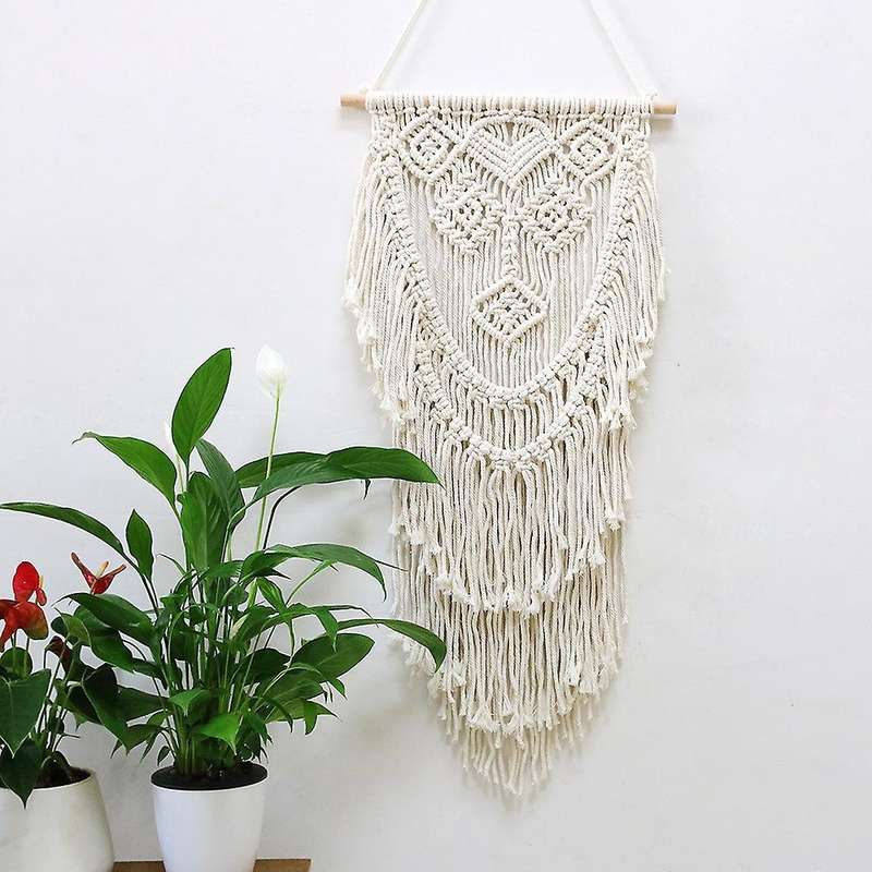 Macrame Woven Wall Hanging Handmade Tapestry Tassel Boho Art Decor