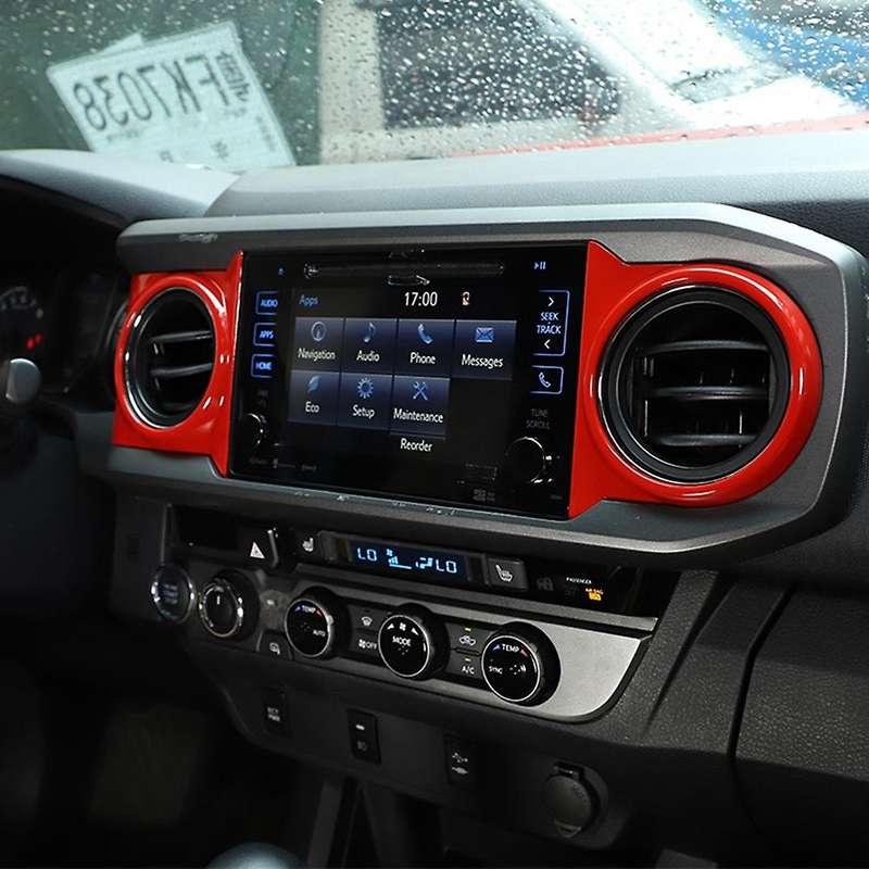 Car Central Control Air Outlet Frame Decorative Frame Red