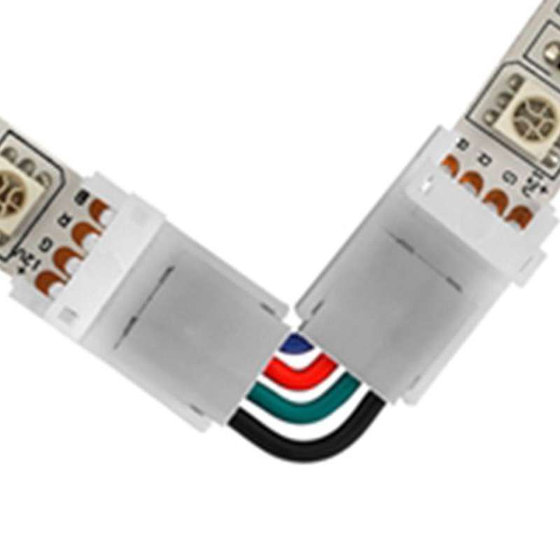 Led Strip Connector 10mm Right Angle Adjustable Connector 4-pin
