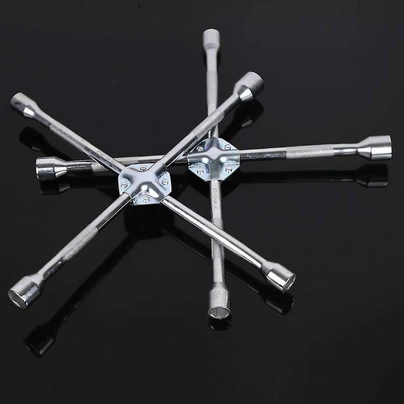 Lug Wrench Multi-size Heavy Duty Universal 4-way Cross Wrench