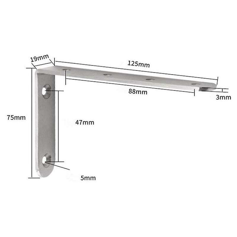 10pcs Stainless Steel Heavy-duty L Shaped Gusset Furniture Shelf