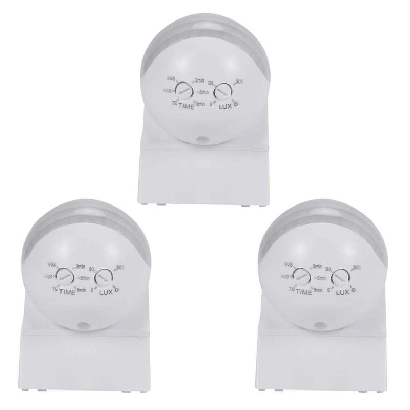 3x Ac110v-240v 180 Degree Pir Infrared Motion Sensor Switch Max 30m