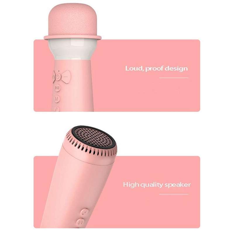 Bluetooth Wireless Microphone Portable Handheld Karaoke Gift Brown