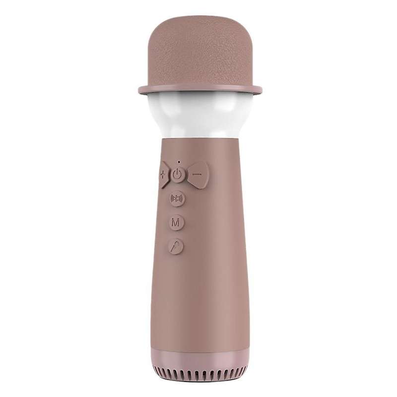 Bluetooth Wireless Microphone Portable Handheld Karaoke Gift Brown