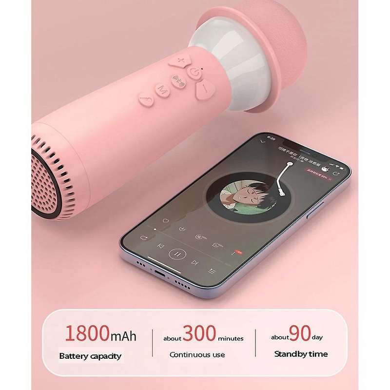 Bluetooth Wireless Microphone Portable Handheld Karaoke Gift Brown