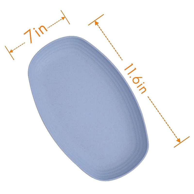 8 Pack Wheat Straw Plates,lunch Dinner Plates,degradable Reusable