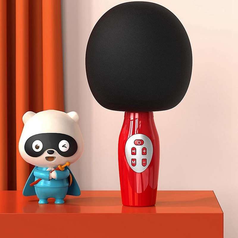 H46 Kids Handheld Bluetooth Microphone for Birthday Gifts Red