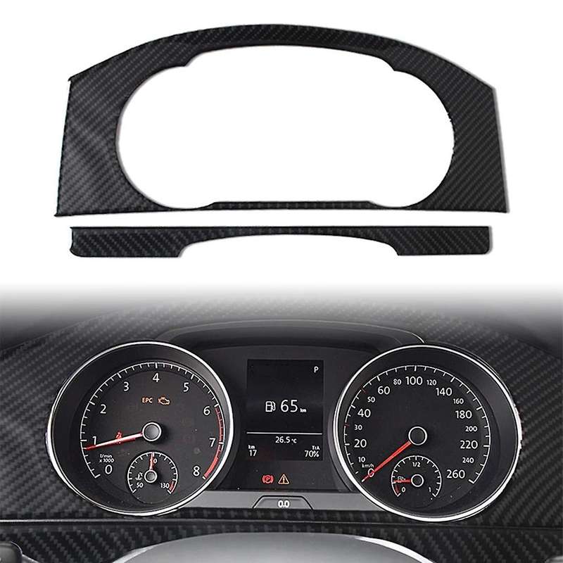 Carbon Fiber Car Dashboard Panel Trim Cover for Golf 7 Mk7 2014-2019