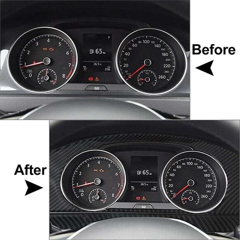 Carbon Fiber Car Dashboard Panel Trim Cover for Golf 7 Mk7 2014-2019