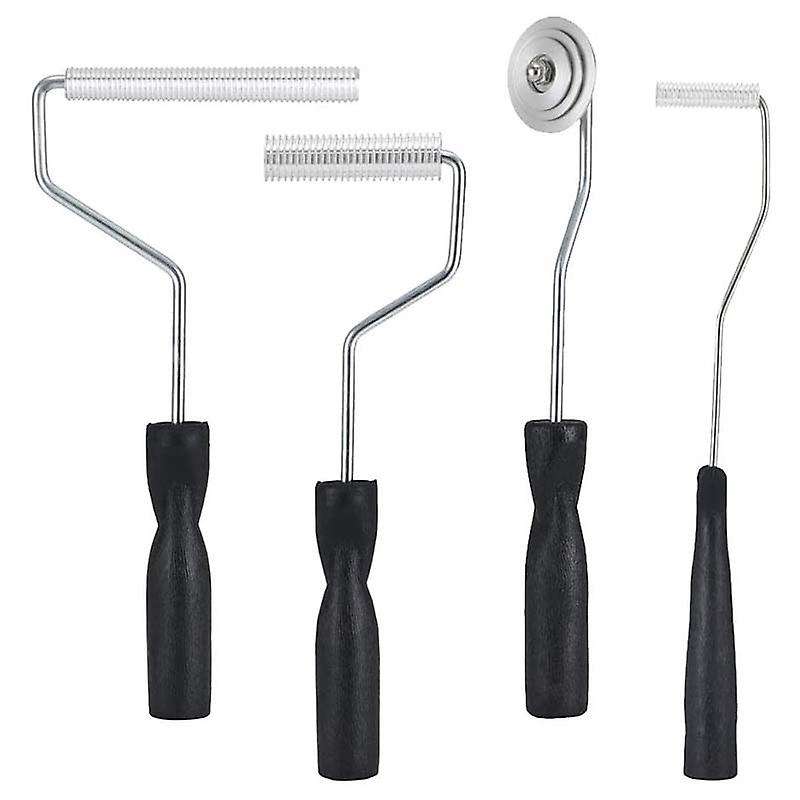 Glass Fiber Roller Tool Kit,4-piece Glass Fiber Resin for Ship Repair