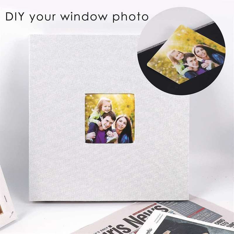 Photo Album Self Adhesive Scrapbook for Wedding/family White