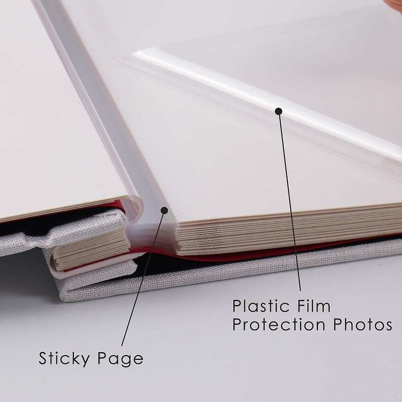 Photo Album Self Adhesive Scrapbook for Wedding/family White