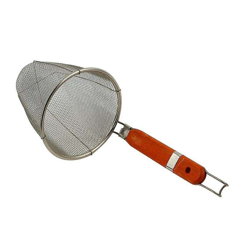 3x Wooden Handle Stainless Steel Mesh Strainer 5.3 Inch X 4.9 Inch