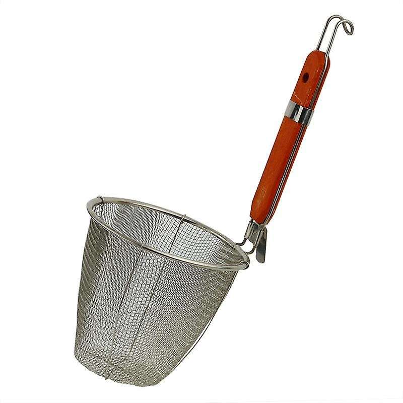 3x Wooden Handle Stainless Steel Mesh Strainer 5.3 Inch X 4.9 Inch