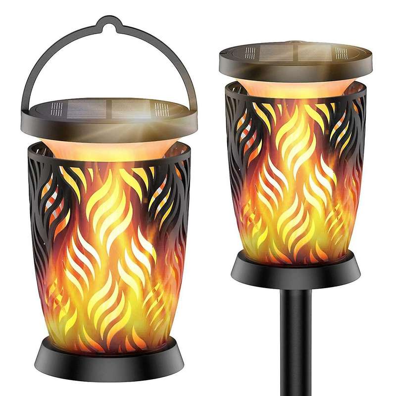 1pcs Solar Lights Outdoor Led Waterproof Flickering Flames Torch
