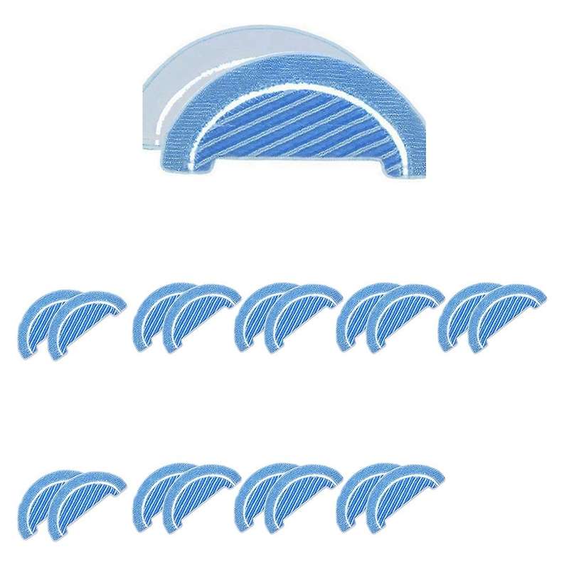 20pcs Replacement Mop Cloth Rags for Conga 1090 Robot Vacuum Cleaner