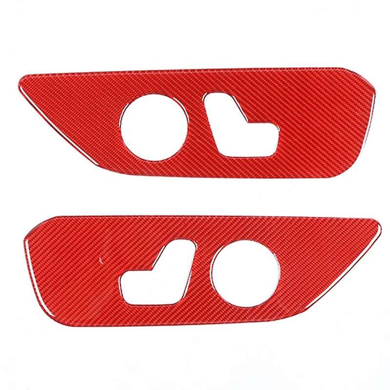 Electric Seat Adjustment Panel for Ram 1500 2018-22 Red Carbon Fiber