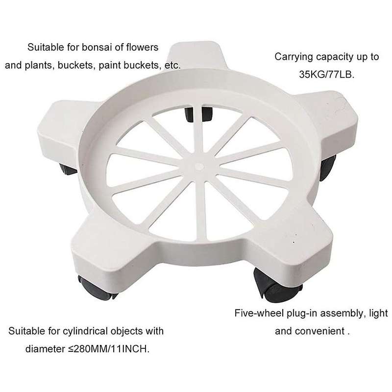 5 Gallon Heavy Duty Drum Dolly with 5 Swivel Casters for Flower Pots