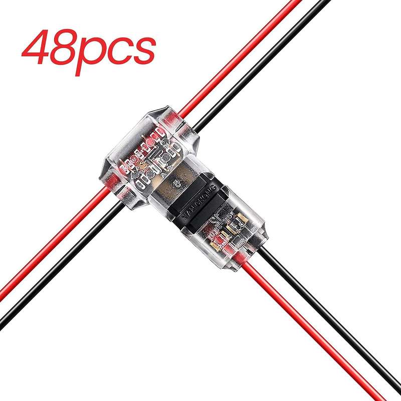 48 Pcs Wire Connectors Low Voltage T Tap Wire Connectors