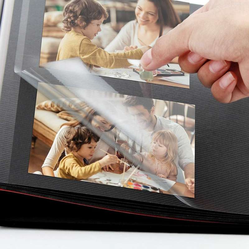 Photo Album Scrapbook Velvet Cover Thick Pages with Protective Film