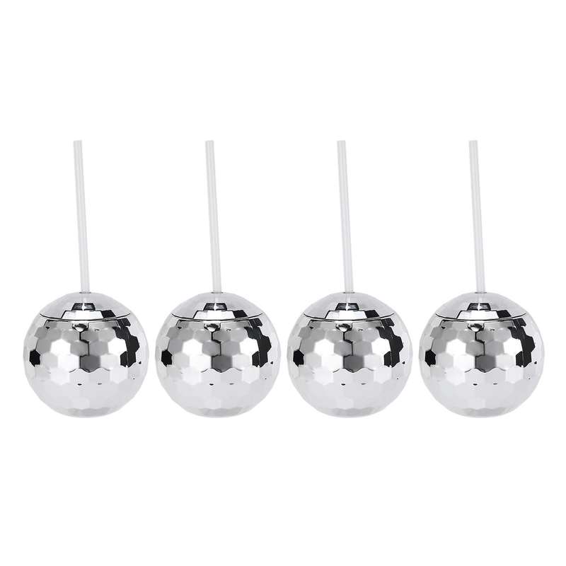 Disco Flash Ball Cocktail Cup Nightclub Bar Party Tea Bottle 4 Piece
