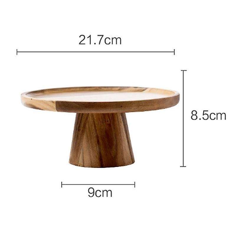 Japan Style High Stand Wooden Cake Plate Food Serving Trays Multi-use