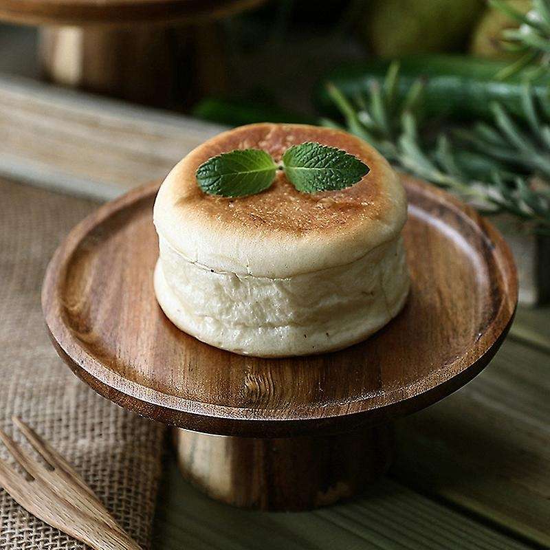 Japan Style High Stand Wooden Cake Plate Food Serving Trays Multi-use
