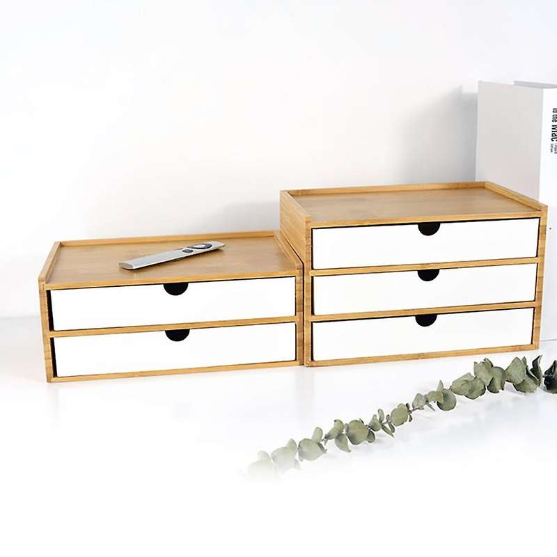 Multi-layer Storage Supplies Nan Bamboo Board Storage Box C