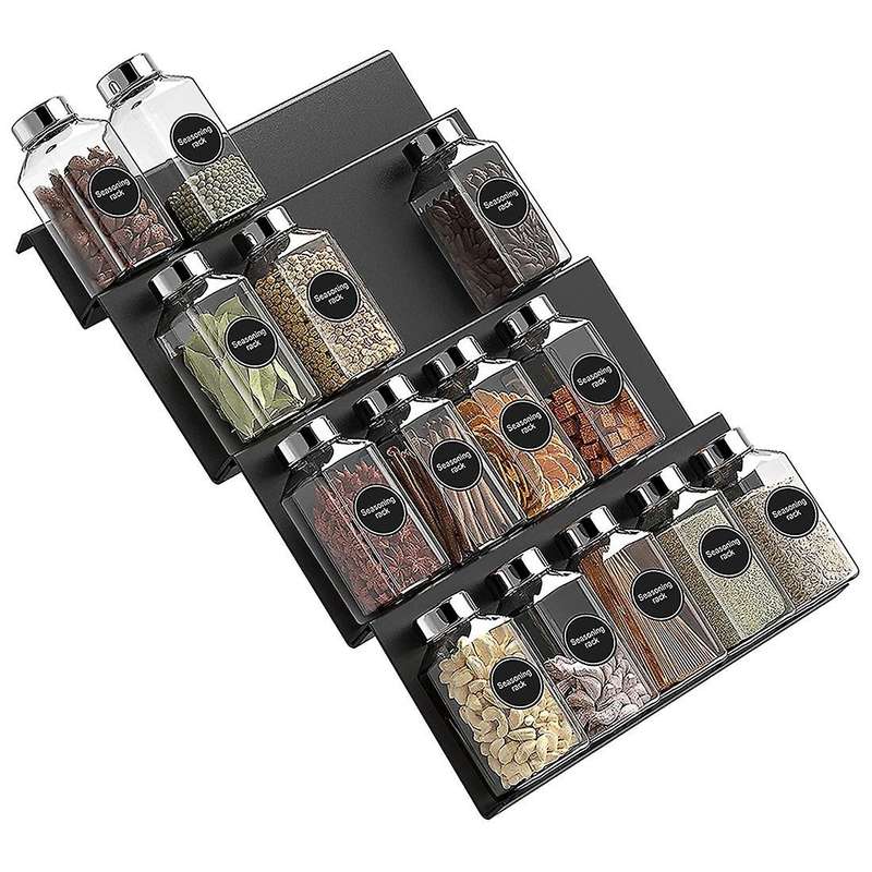 Acrylic Spice Rack Tray Insert 4 Tier Spice Drawer Organizer A