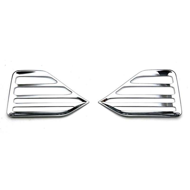 Car Abs Chrome Rear Reflector Fog Light Lamp Cover Trim Bezel Frame