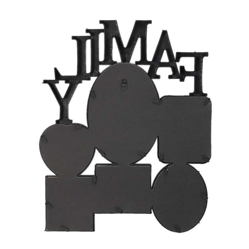 2x Family Photo Frame Wall Hanging 6 Multi-sized 30x37cm - Black