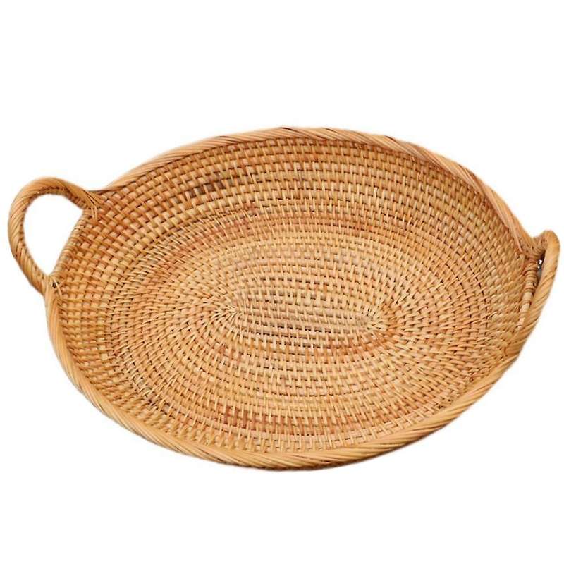 Rattan Fruit Basket Bread Basket Fruit Plate Snack Candy Basket