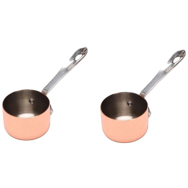 2x Gravy Boats Copper Plated Sauce Cup Milk Cup Copper Pot 3.8cm