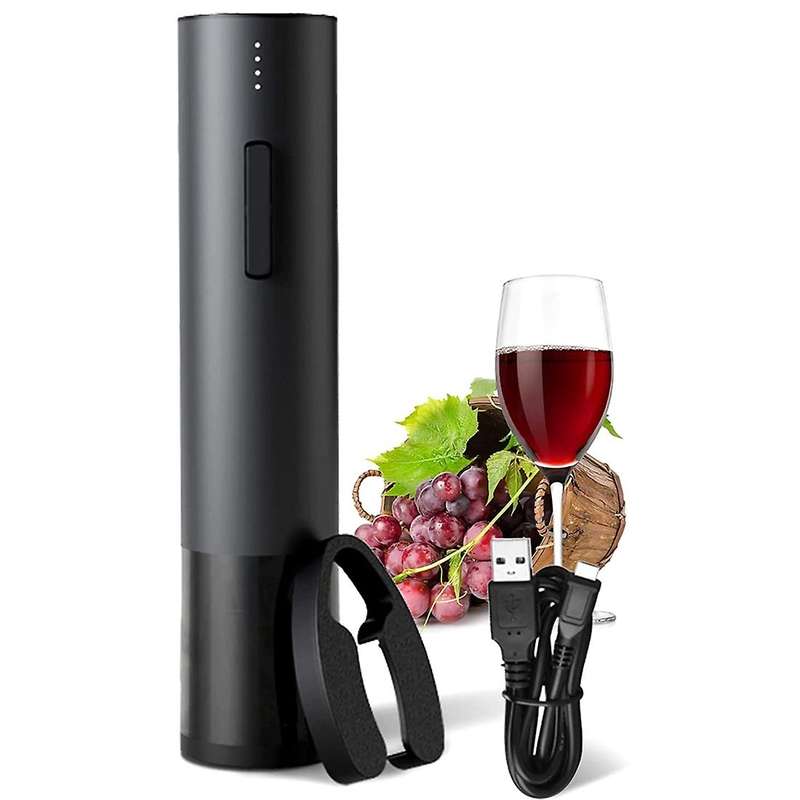 Wine Bottle Opener, with Foil Cutter, Rechargeable for Most Wines