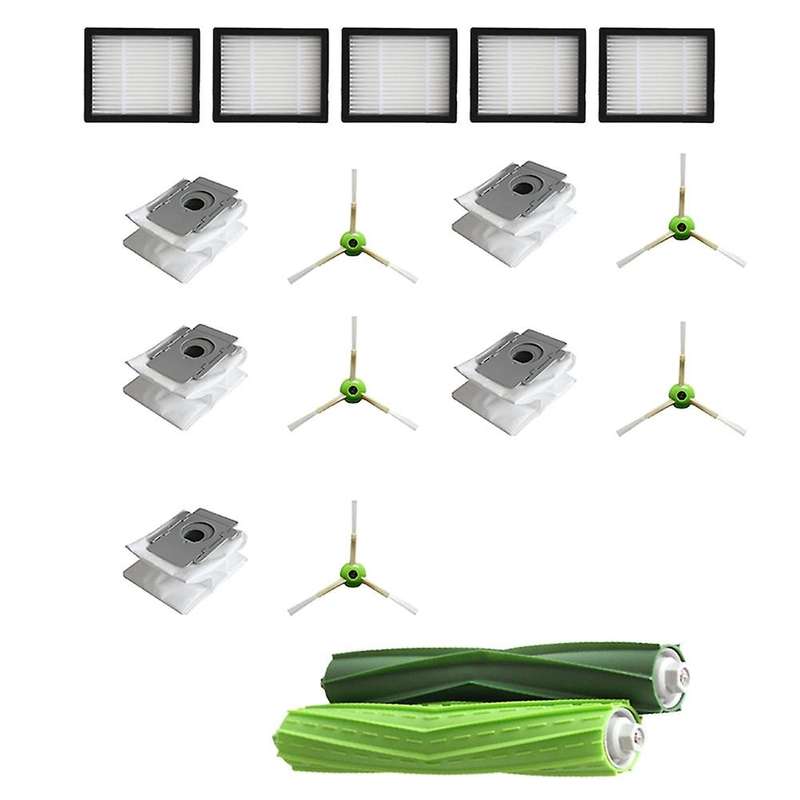 17pcs Rolling Brush Hepa Filter Side Brush for Irobot Roomba I7 E5