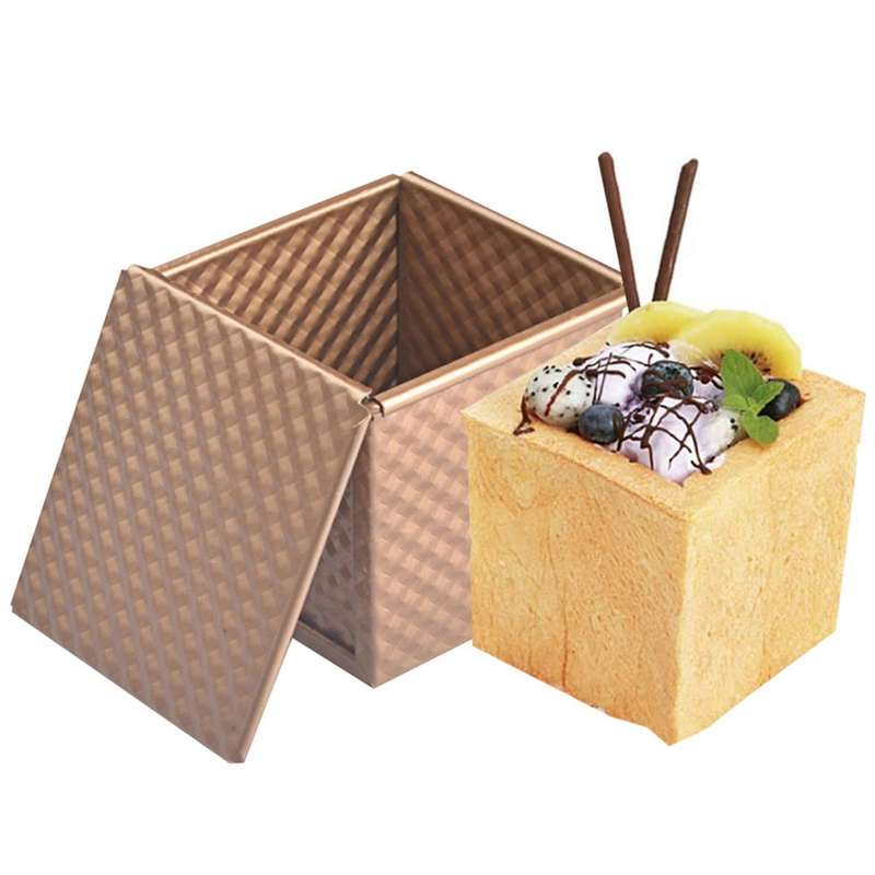 2x Loaf Tin for Baking,non-stick Toast Box with Cover,for Toast