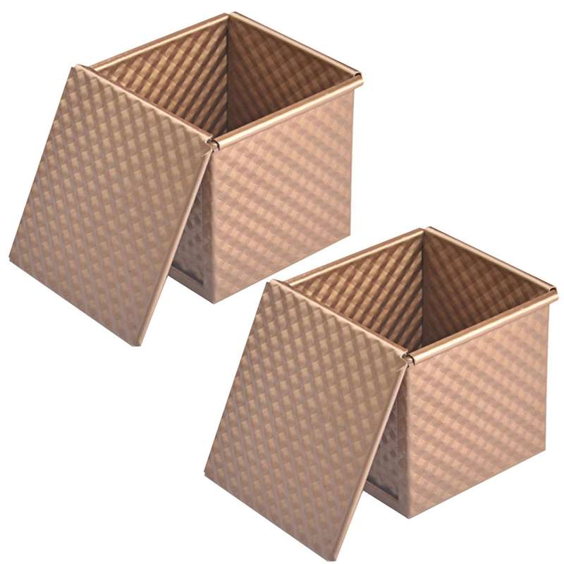 2x Loaf Tin for Baking,non-stick Toast Box with Cover,for Toast