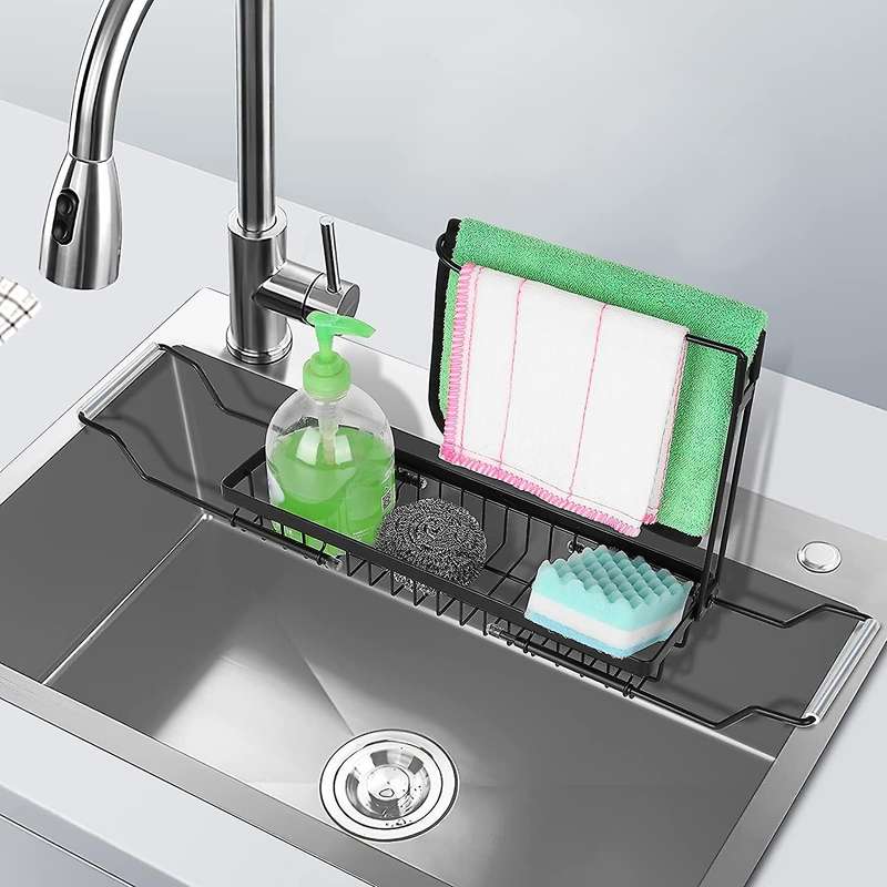 Sponge Holder for Kitchen Sink, Sus304 Stainless Sink Sponge Holder