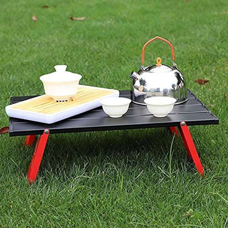 Mini Black Outdoor Folding Camping Tent Household Bed (red+black)