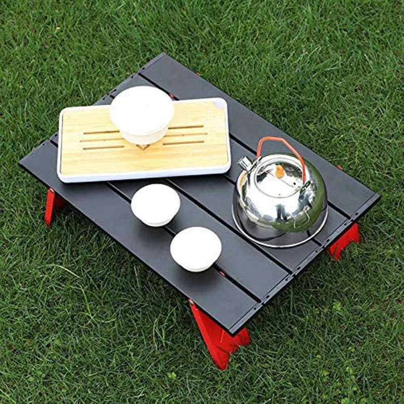 Mini Black Outdoor Folding Camping Tent Household Bed (red+black)