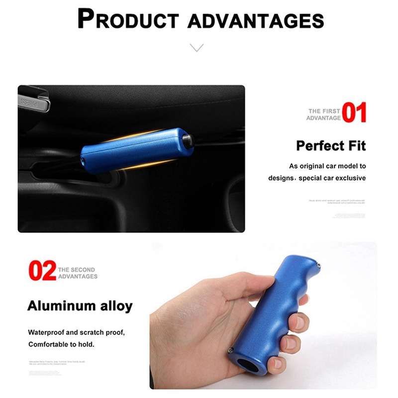 Car Handbrake Decoration Cover Interior Gear Shift Lever Trim Blue