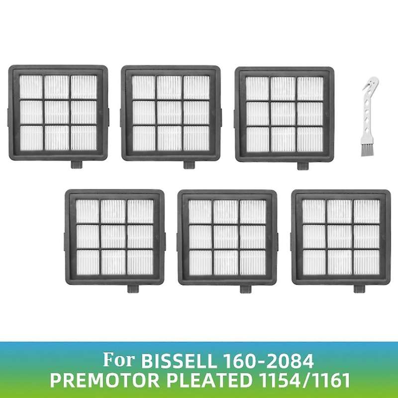 6pcs Hepa Filters for Bissell 1154 116 Washing Floor Machine